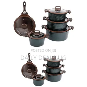 Life Smile 5 Piece Lifesmile Non-Stick Saucepan Cookware Pots, Black