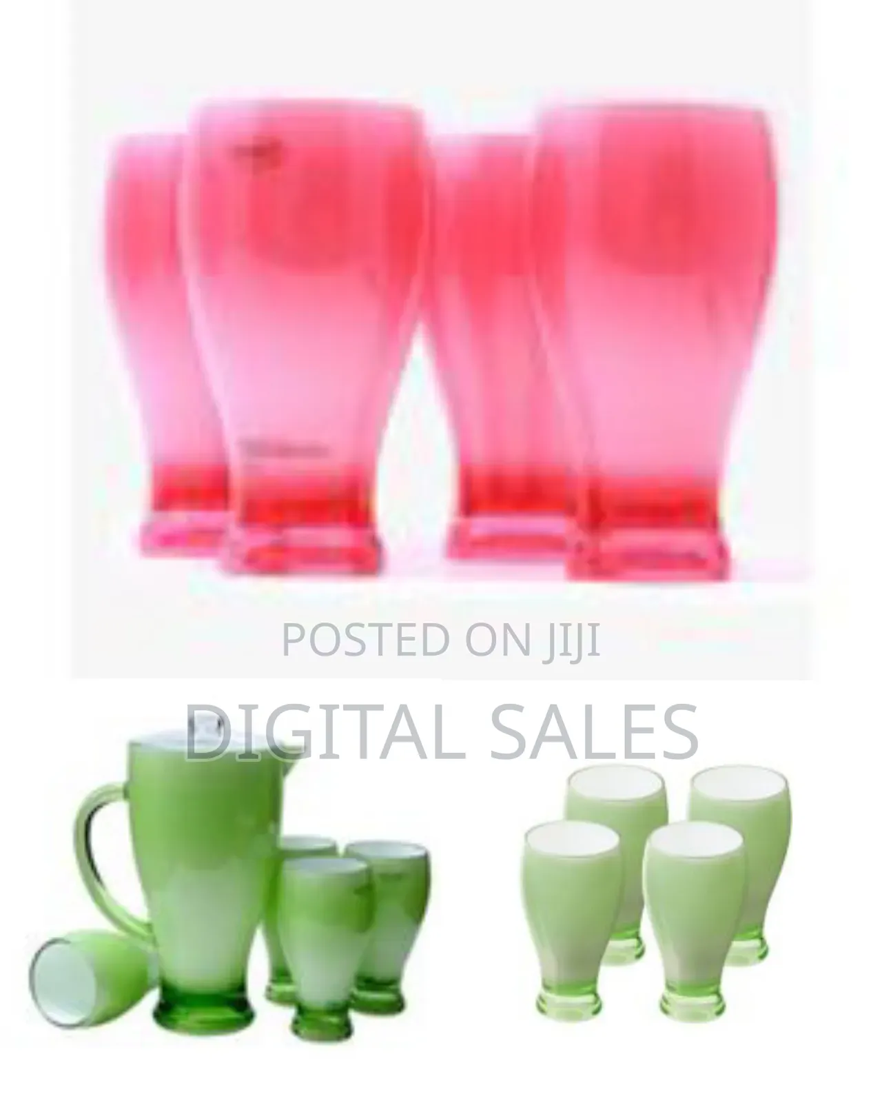 Royal Ford 4 Piece Acrylic Juice Tumbler Cups and 1 Piece Jug
