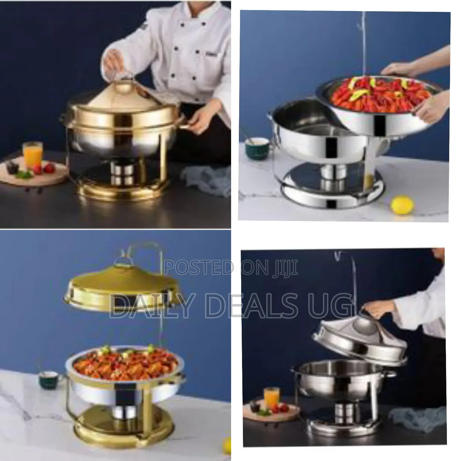 9.0litres Stainless Steel Bell Dome Round Hanging Buffet Chafing Dish