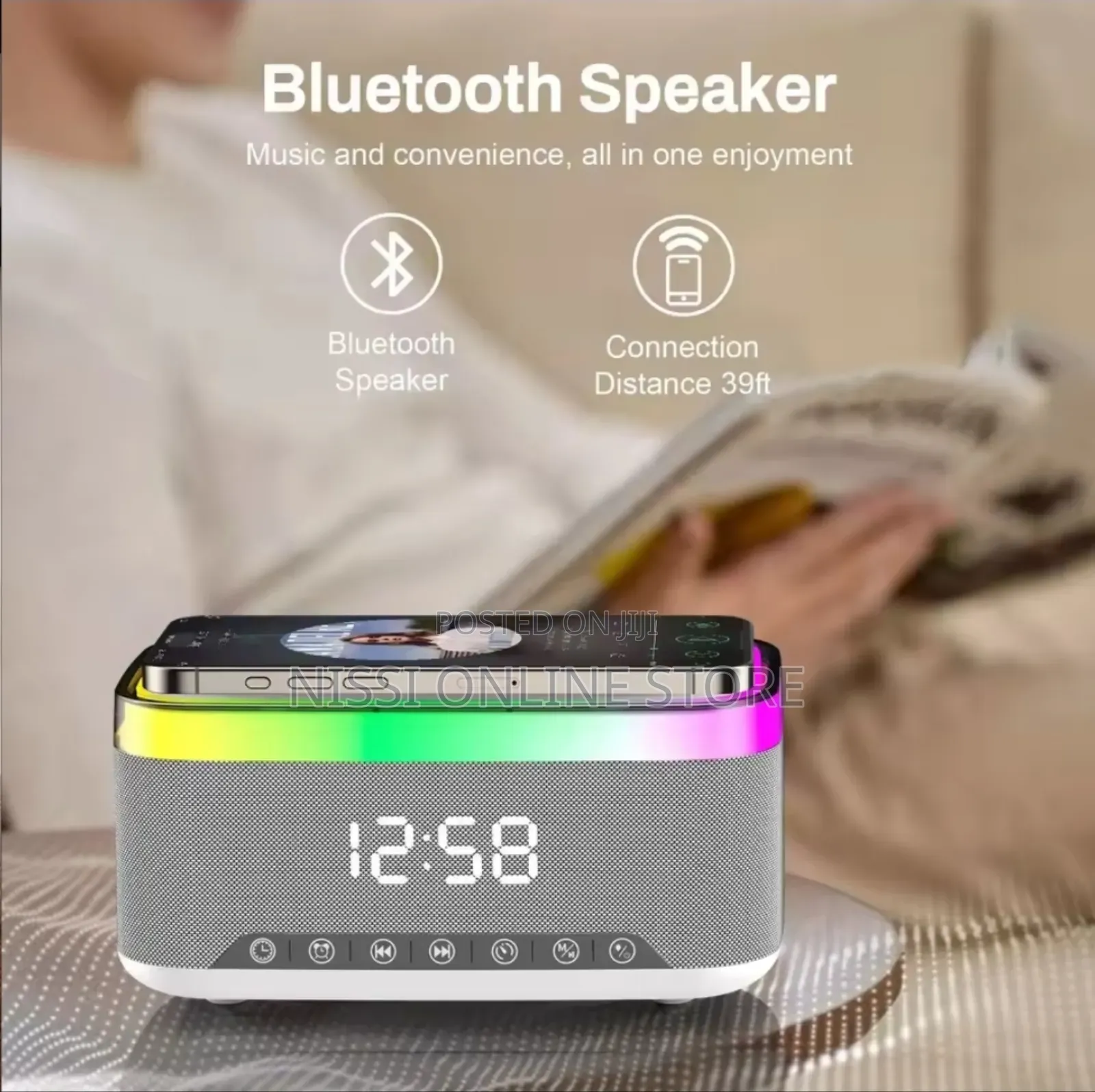 Bluetooth Led Wireless Charging Speaker