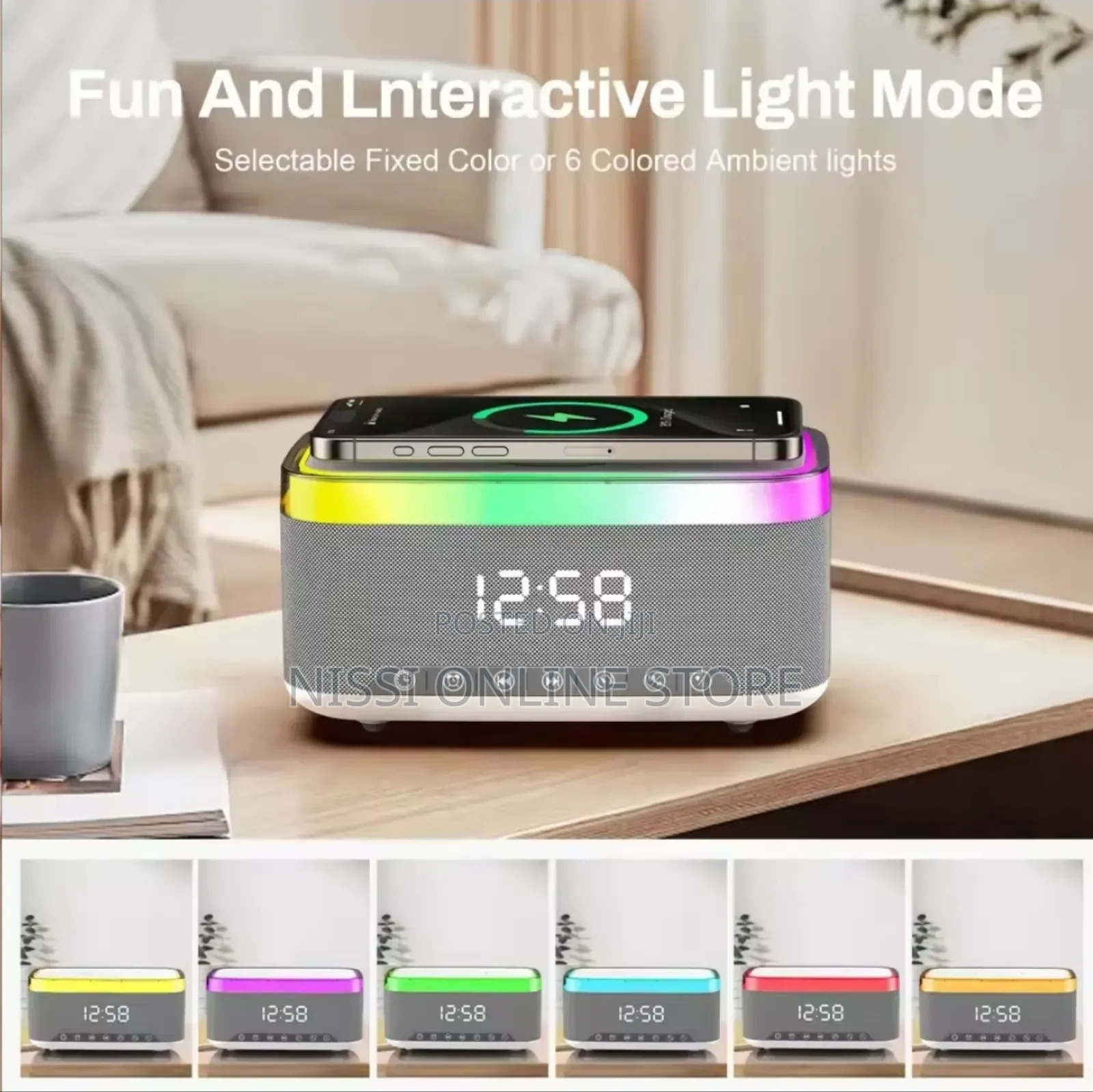 Bluetooth Led Wireless Charging Speaker