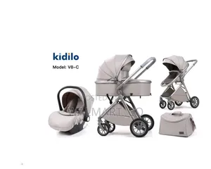 Kidilo 2 in 1 Baby Stroller -Cream
