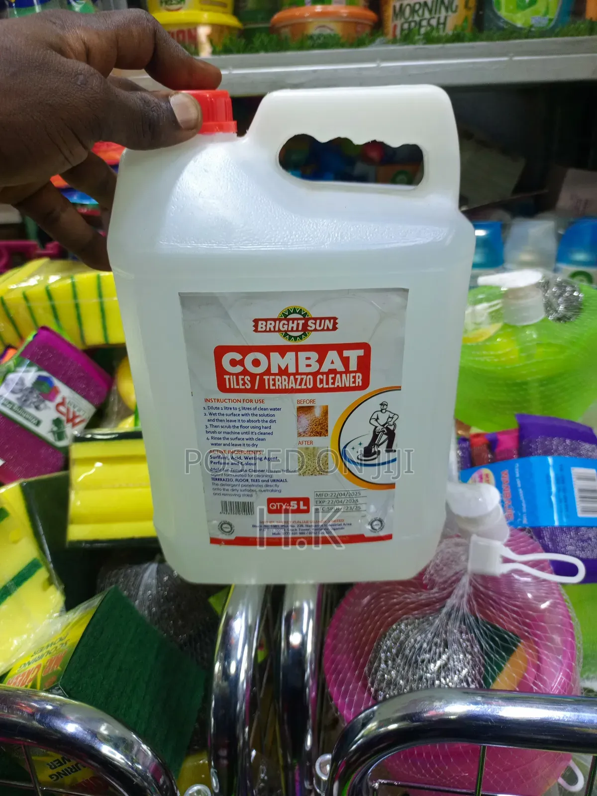 5-liter Bright Sun Combat Tiles/Terrazzo Cleaner.