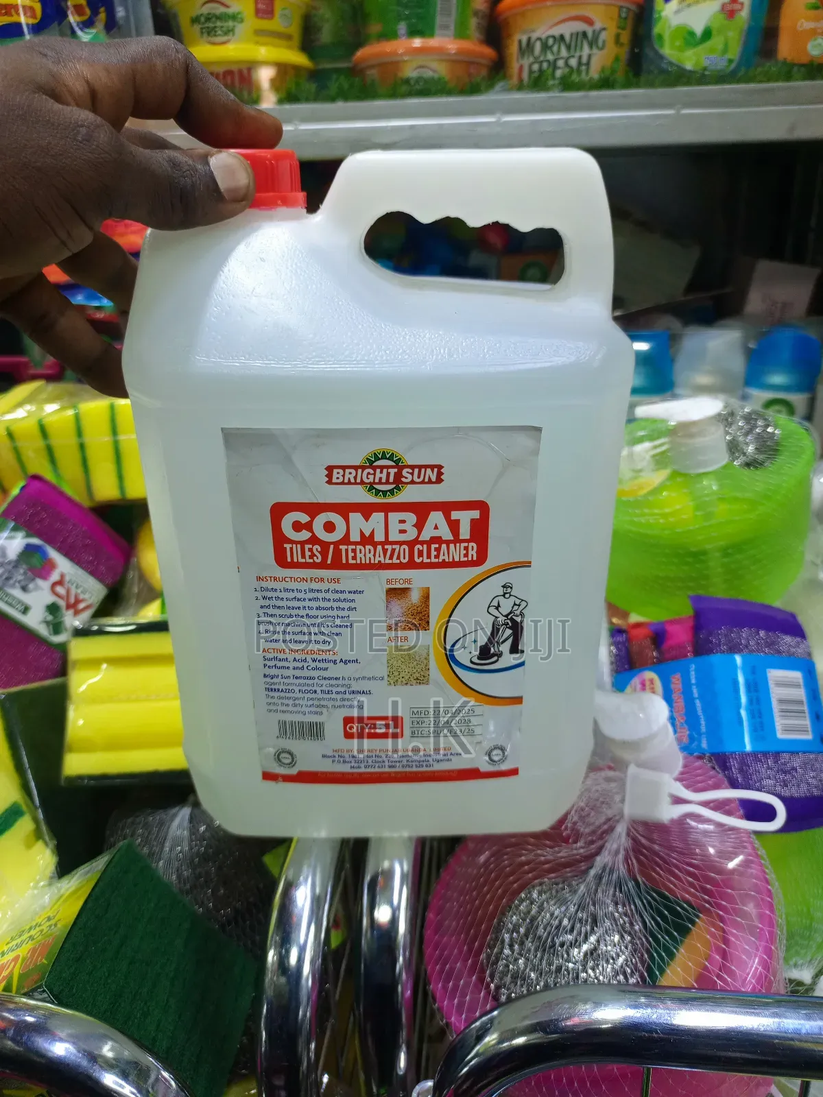 5-liter Bright Sun Combat Tiles/Terrazzo Cleaner.