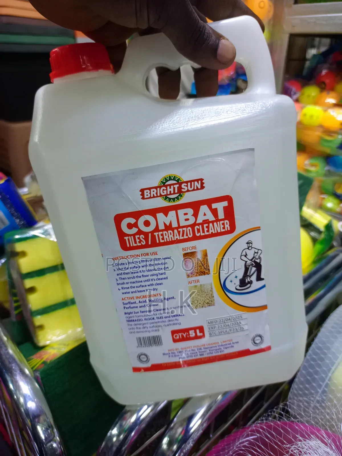 5-liter Bright Sun Combat Tiles/Terrazzo Cleaner.