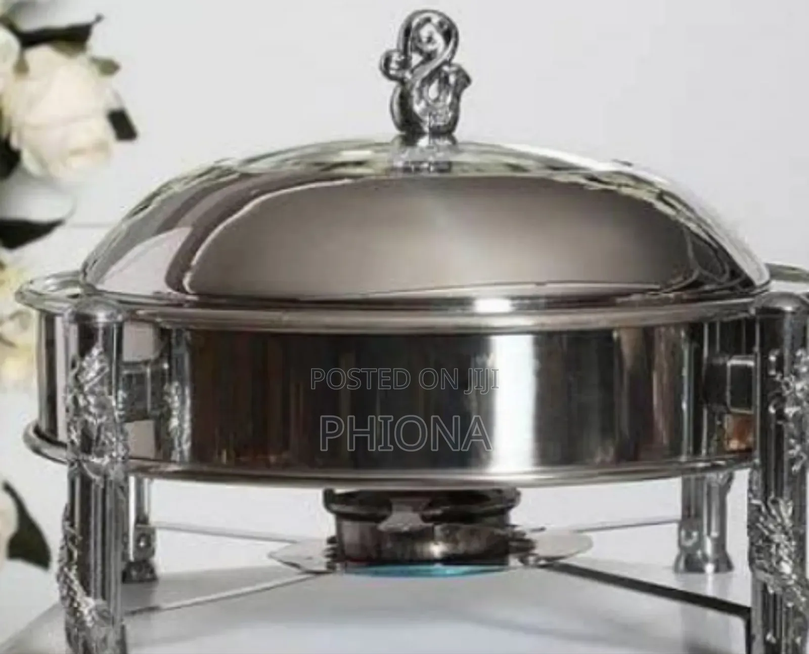 Round Silver Chaffer Dish