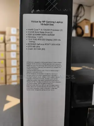 New Laptop HP Victus 15 8GB Intel Core I5 SSD 512GB