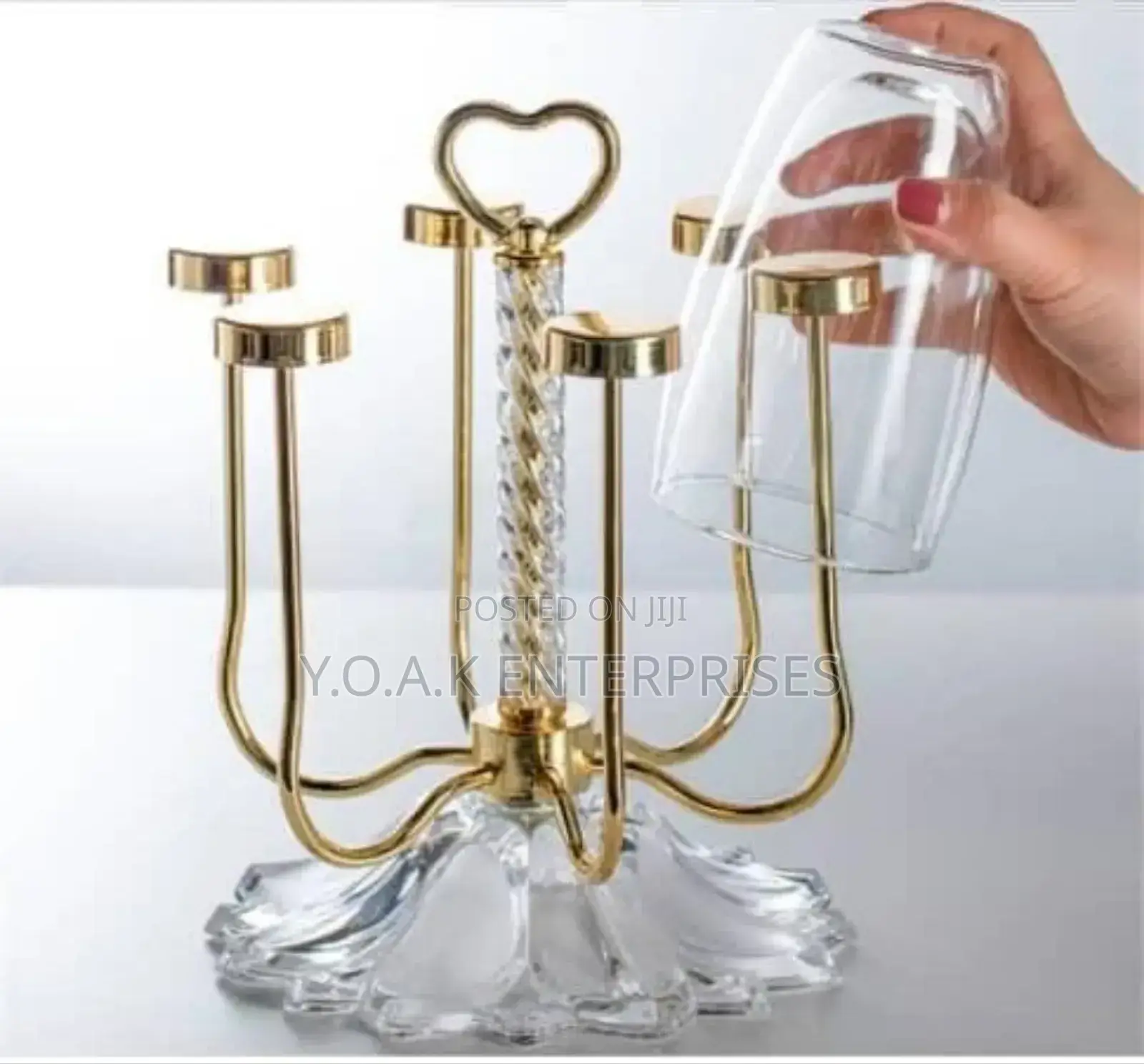 Decorative Gold Glass Holder