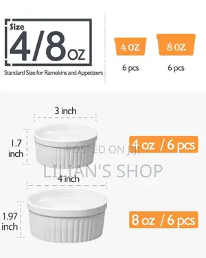 12pcs Ramekins Bowls Set