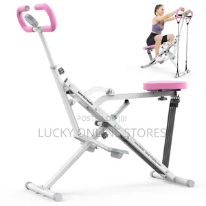 Foldable Rower Fullbody Workout Machine With Resistance Bands