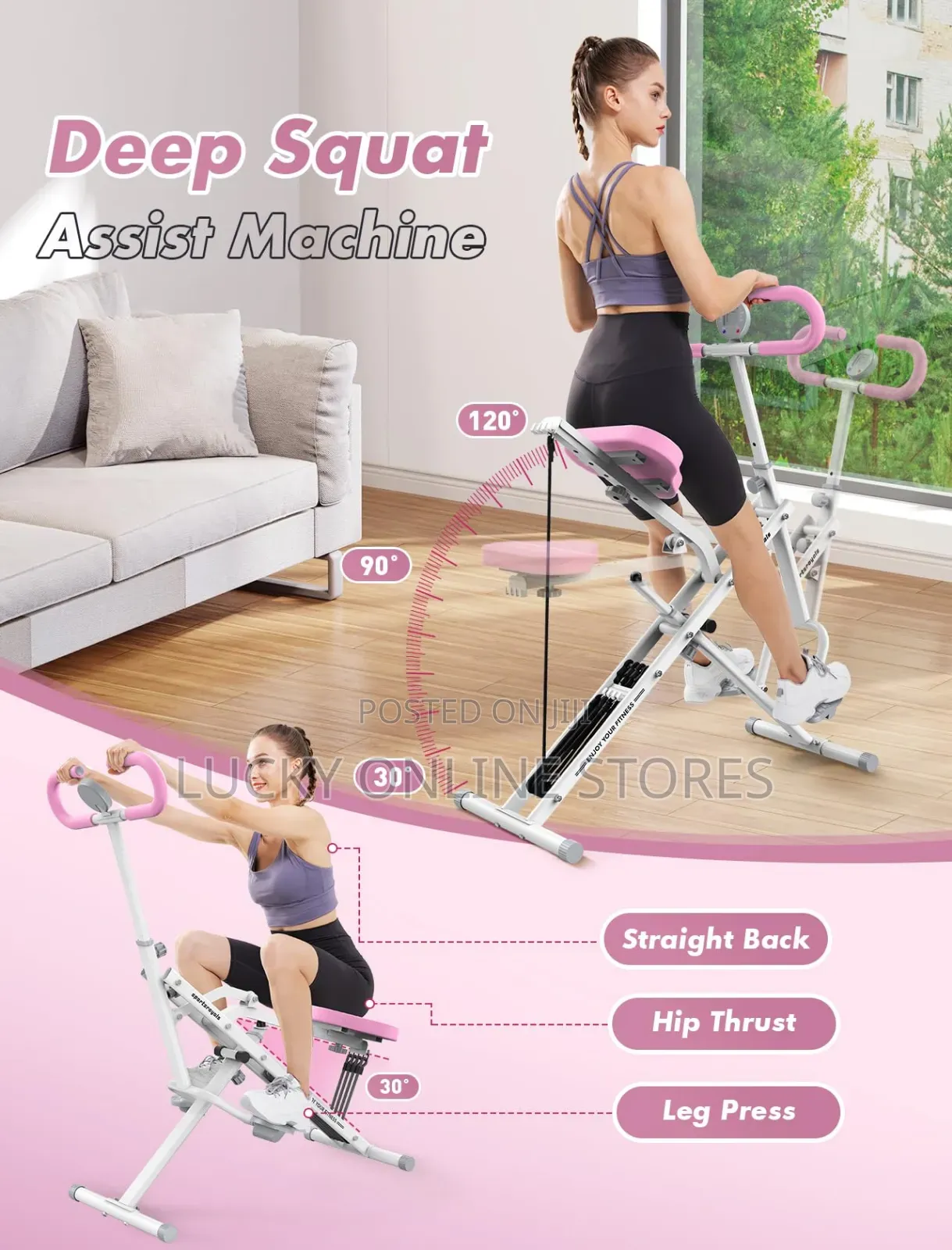 Foldable Rower Fullbody Workout Machine With Resistance Bands