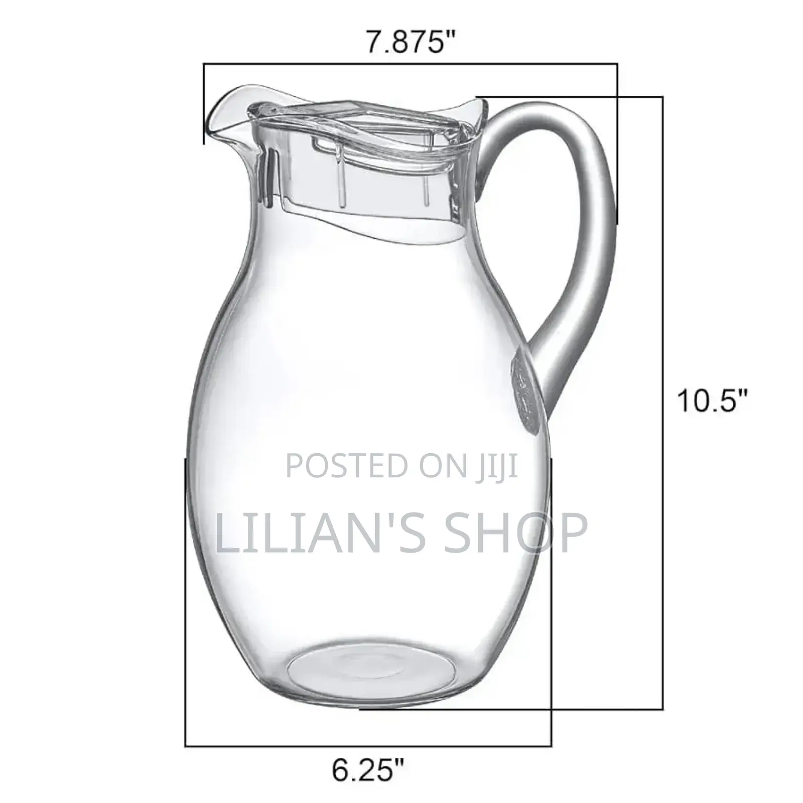 Clear Acrylic Water Pitcher Jug