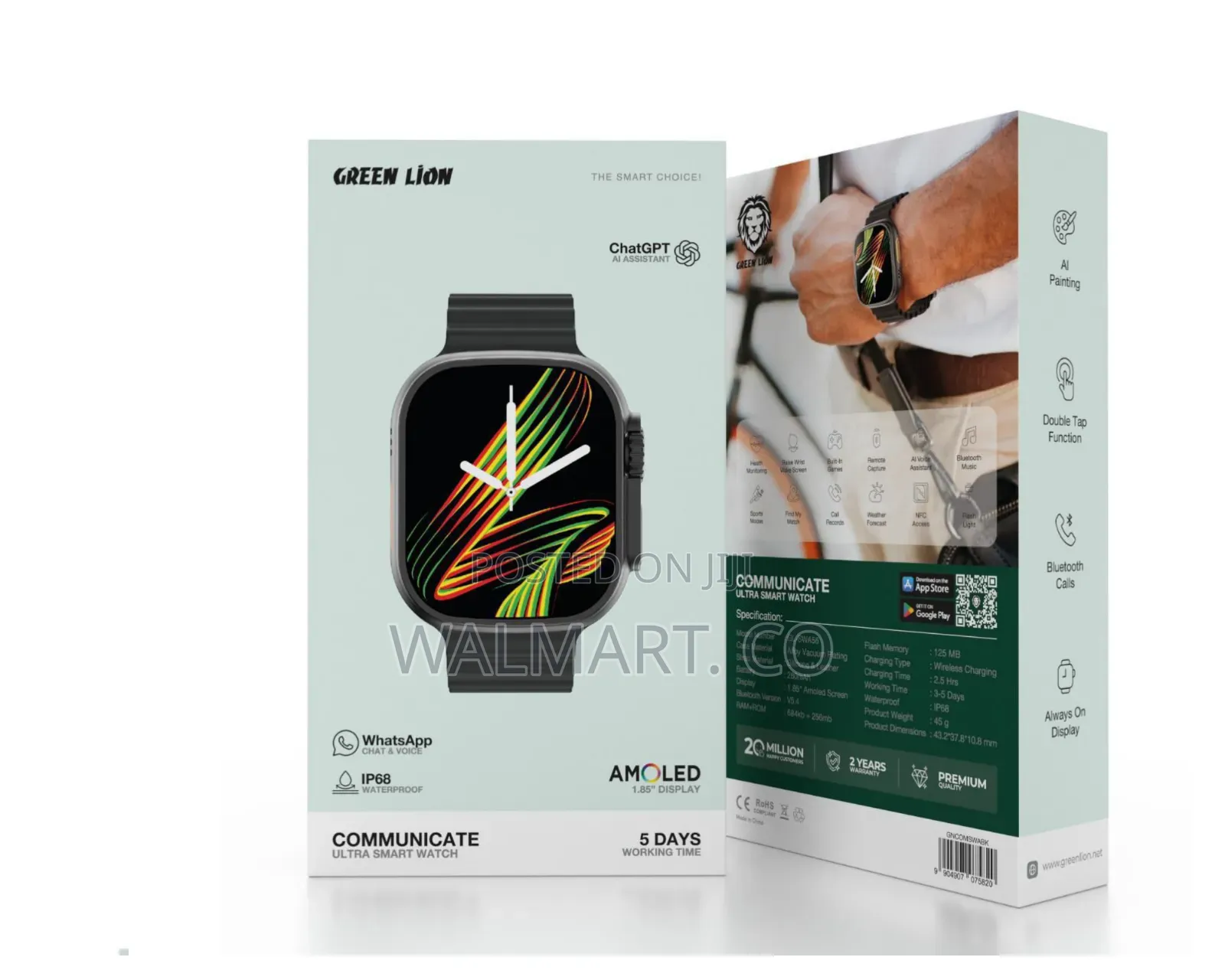 Green Lion Smart Ultra Smart Watch With 1.85 Amoled Display