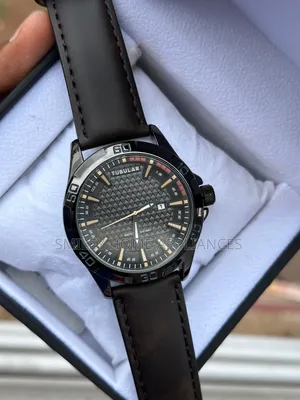 Original Tubular Men's Leather Strapped Wrist Time Piece at Discount