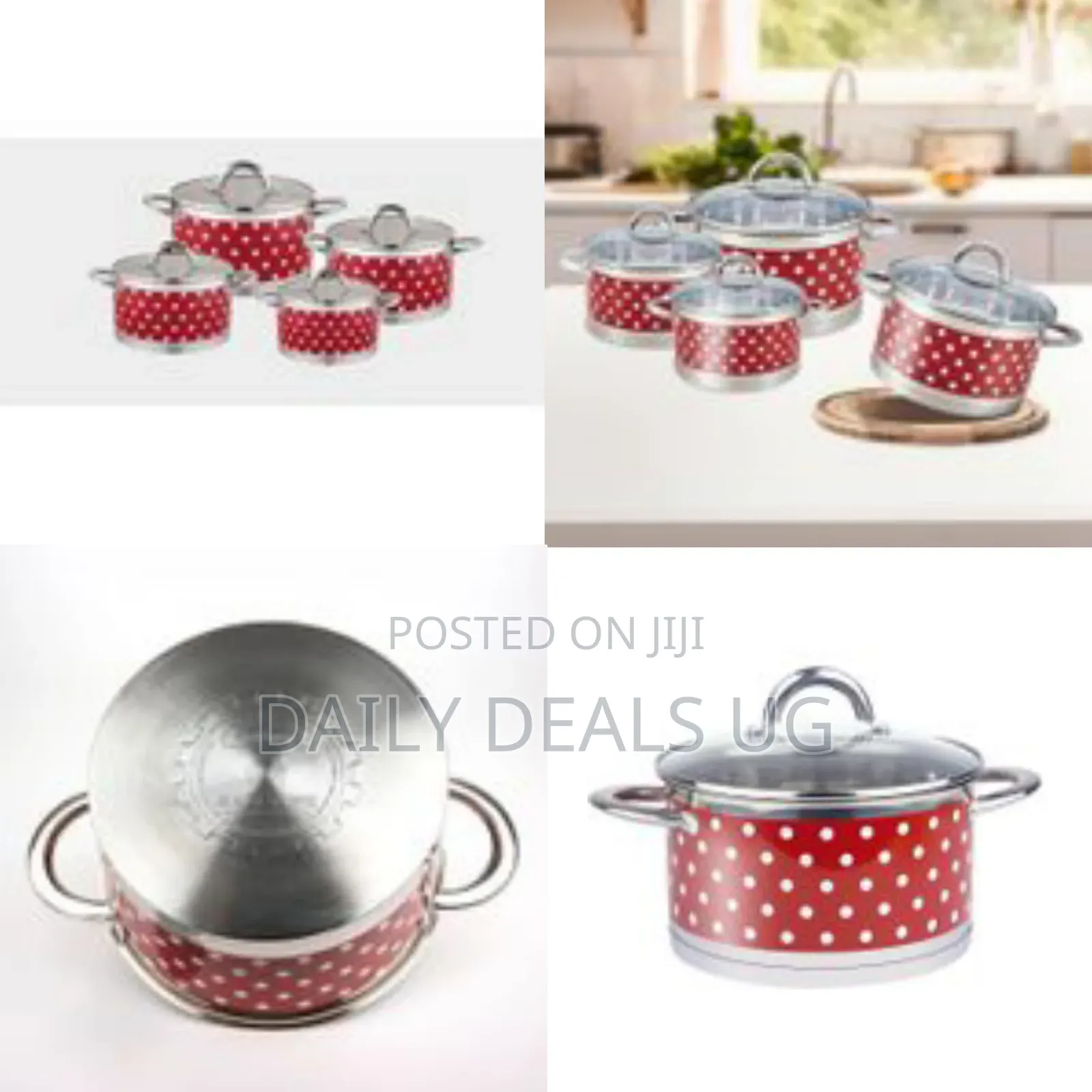 4 Piece of Stainless Steel Induction Saucepan With Glass Lid