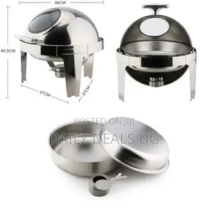 6.6l Round Roll Top Glass Window Stainless Steel Chafing Dish