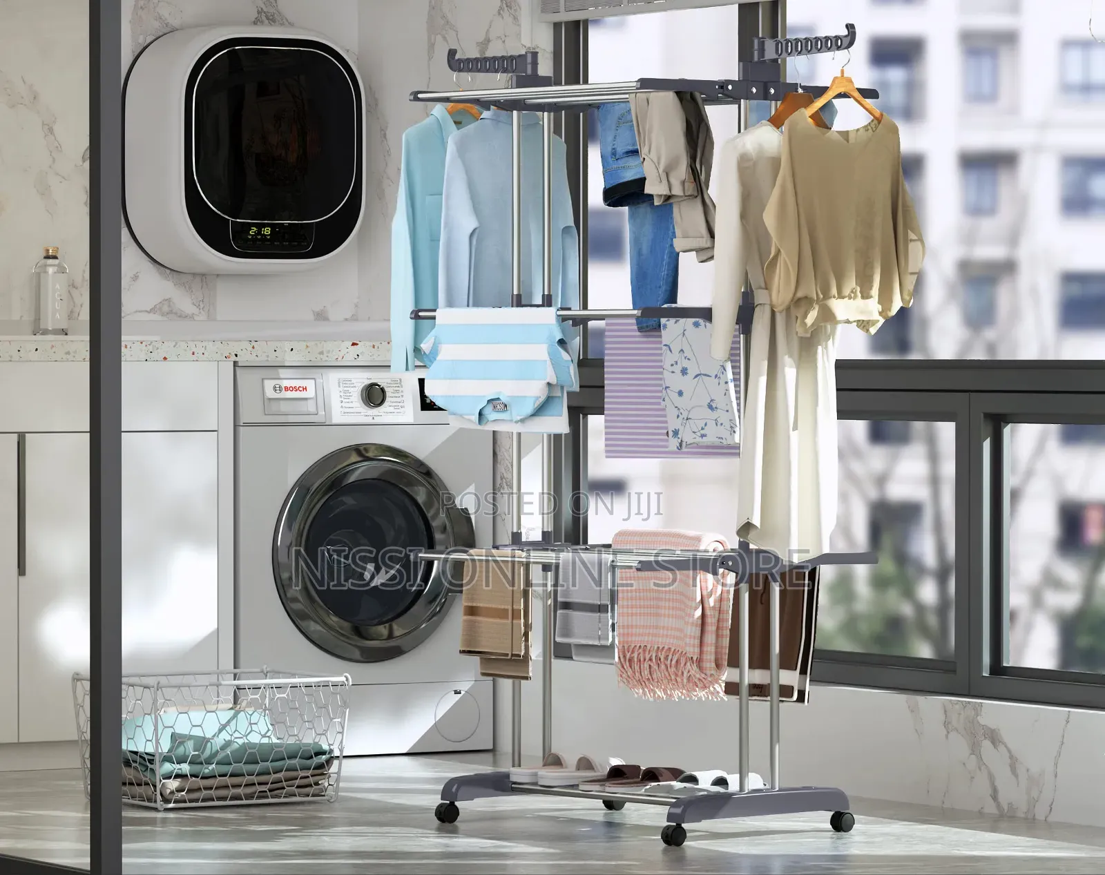 4 Tier Foldable Clothes Drying Rack