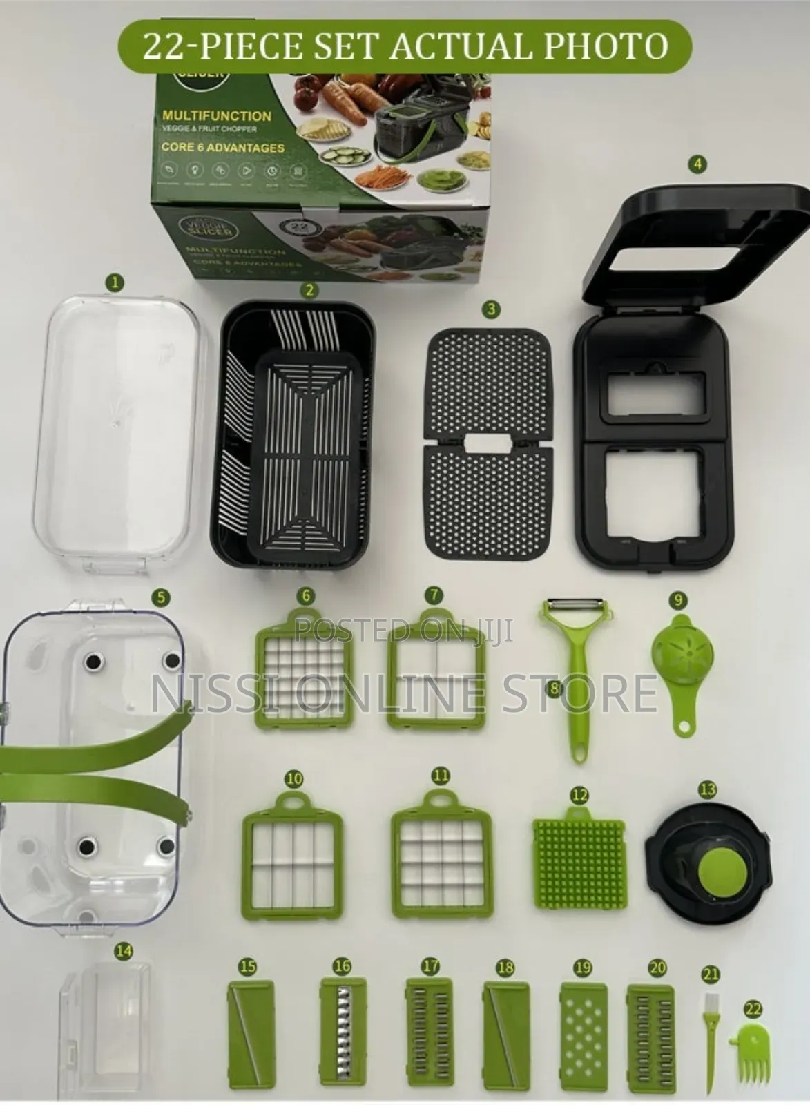 22pc Multifunctional Veggie Fruits Cutter