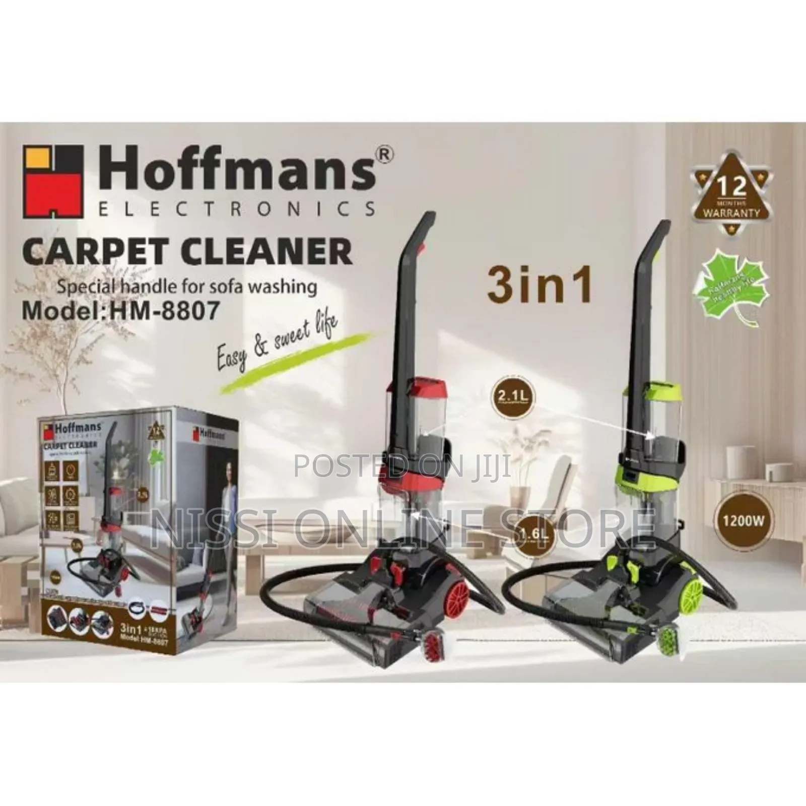 3 in 1 Hoffmans Carpet Cleaner