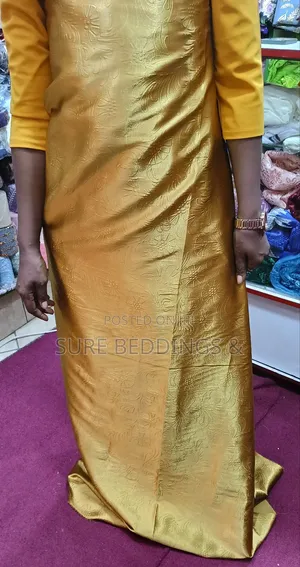 Pure Golden Gomesi Fabric