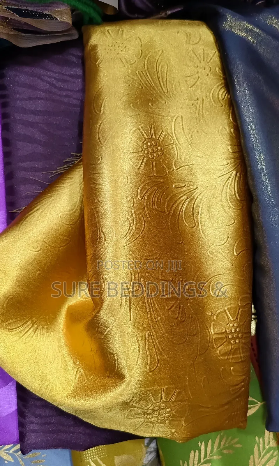 Pure Golden Gomesi Fabric