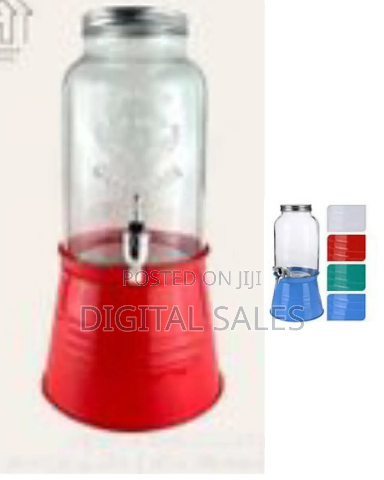 8l Jumbo Carafe Glass Beer Tower Wine Cocktail Juice Dispenser Glass