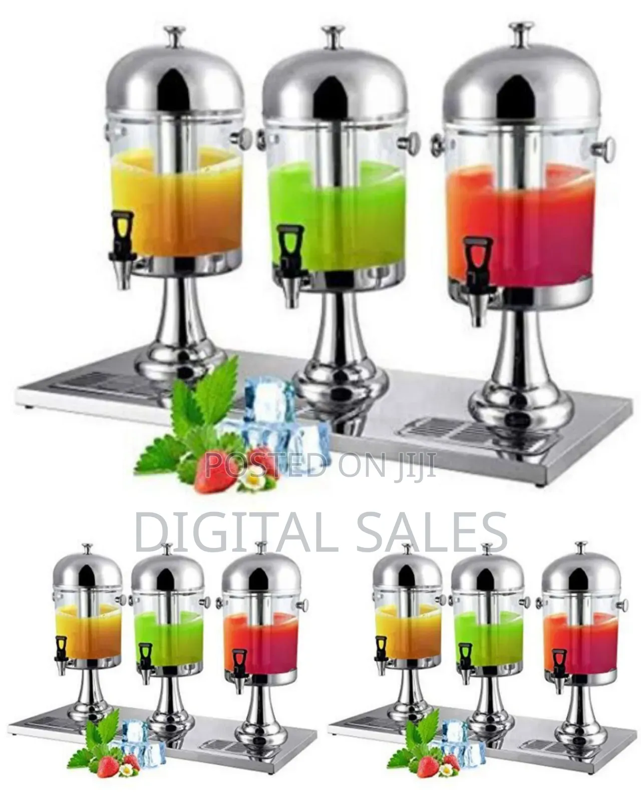 24 Litre, Triple Tank Water Jug, Juice Dispenser Can-