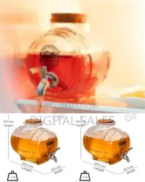 8l Mason Jar Glass Barrel Keg With Lid Glass Beverage Dispenser