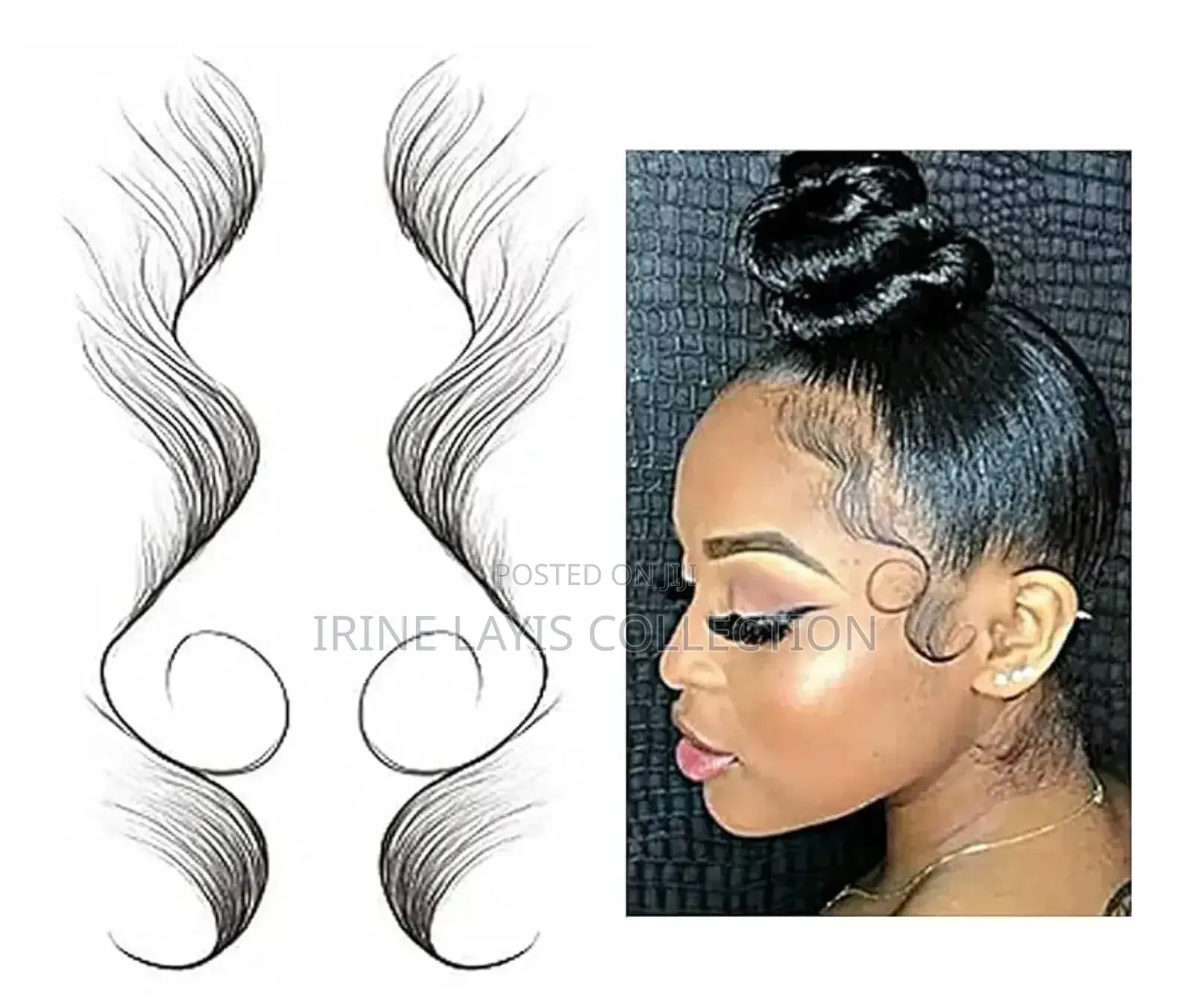 Curly Hair Tattoo Stickers