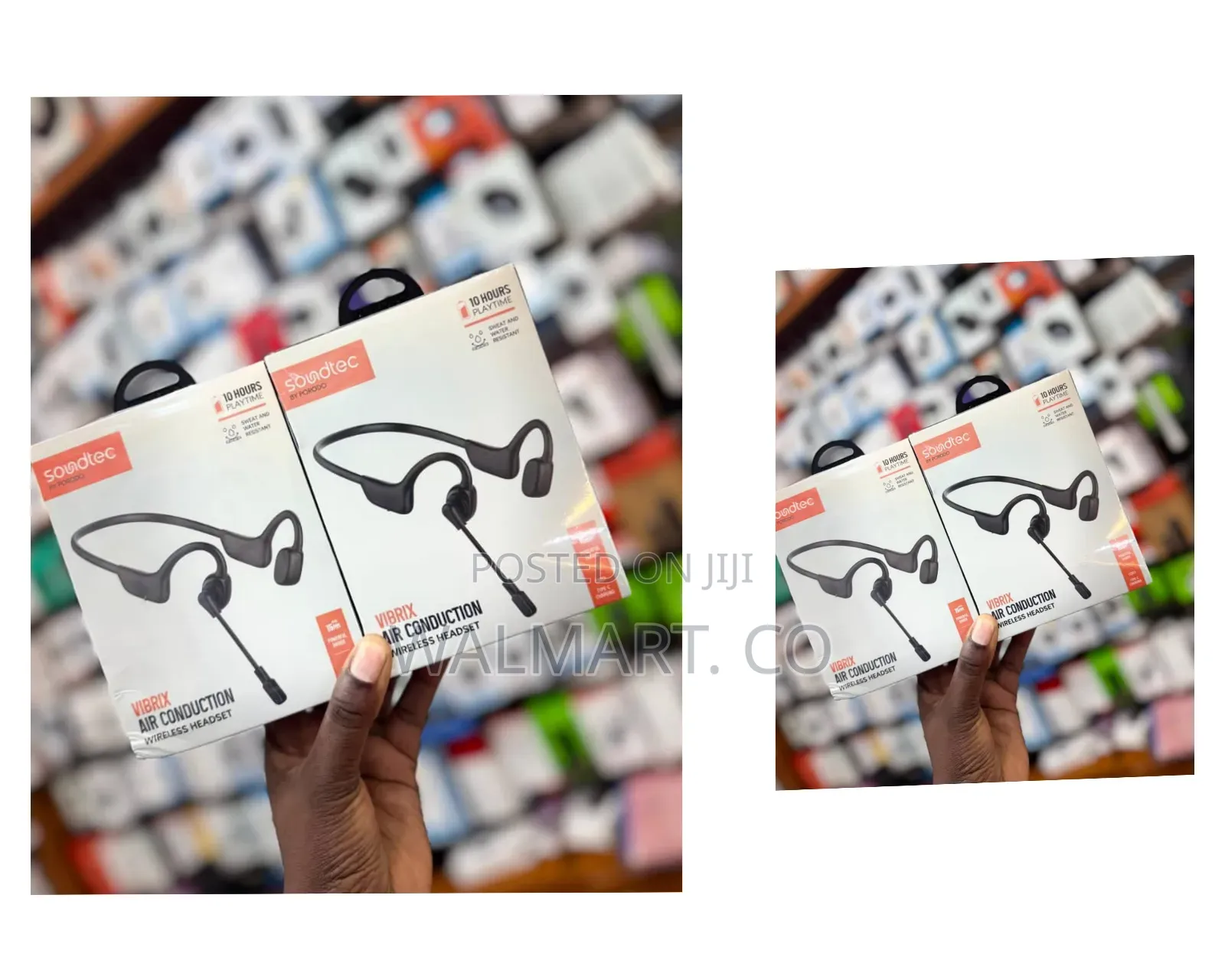 Porodo Vibrix Air Conduction Wireless Headset Wt Rotating Microphone