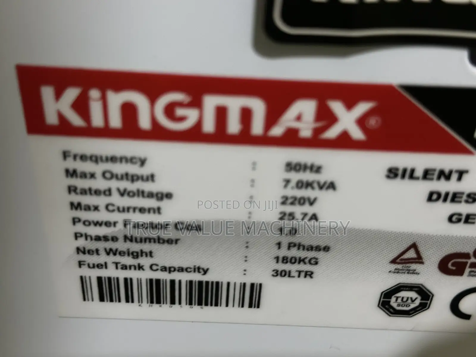 Generator 7 Kva Kingmax Low Noise