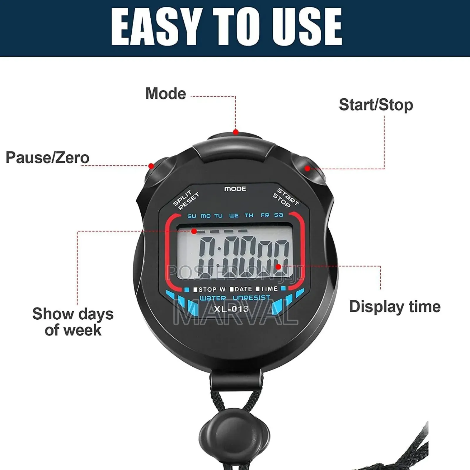 Anytime Xl-013a Digital Stopwatch