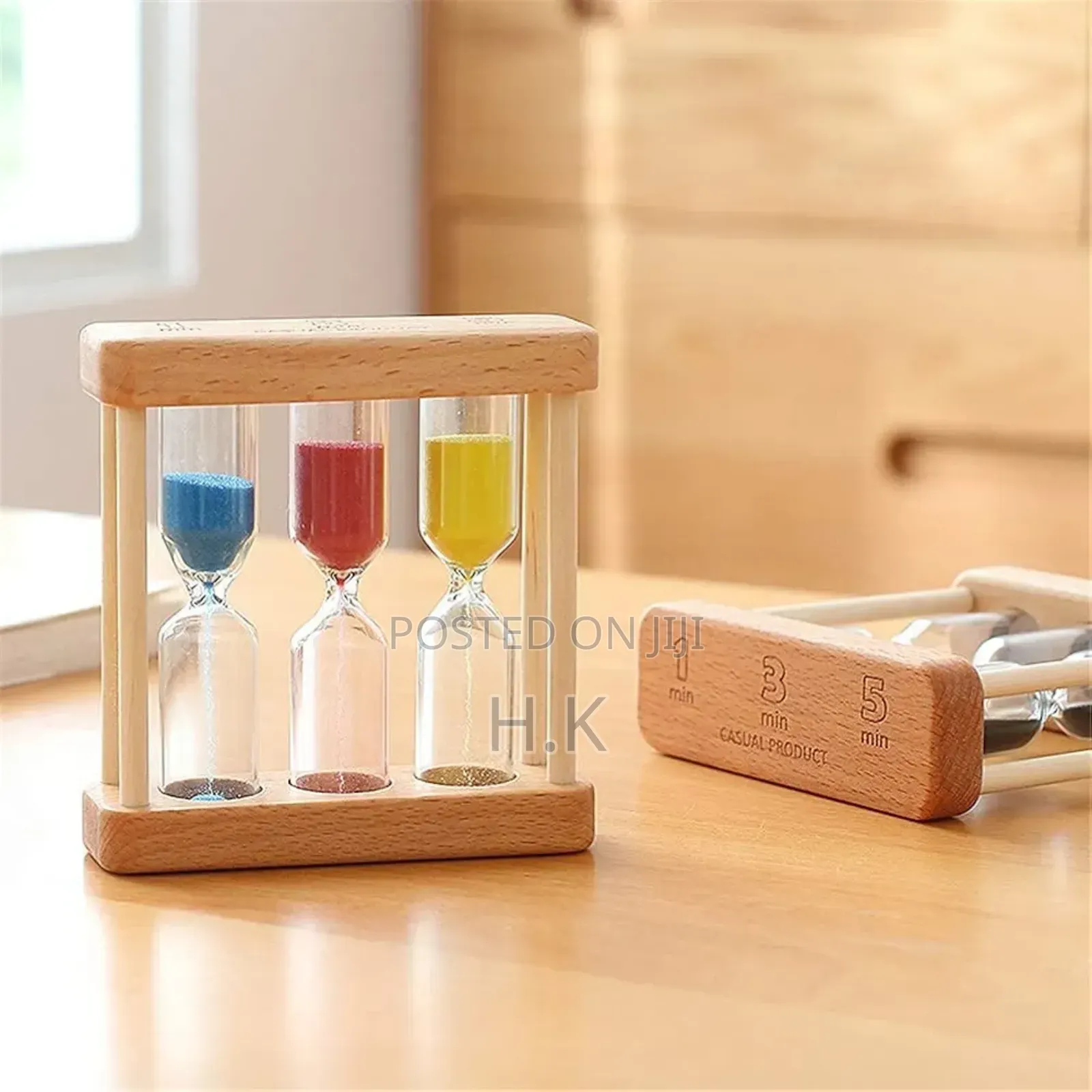 5mins Creative Mini Wooden Hourglass Clock for Home Office
