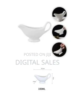 6 Piece of 100ml Milk Jugs Saucer Porcelain Ceramic Gravy Sauce Boats