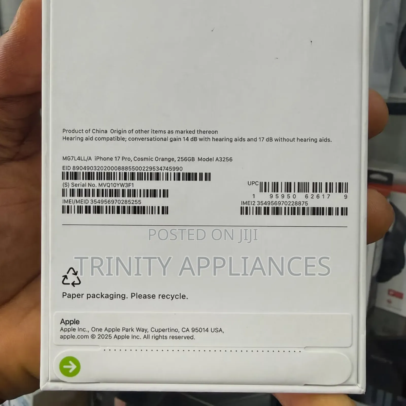 New Apple iPhone 17 Pro 256 GB Orange