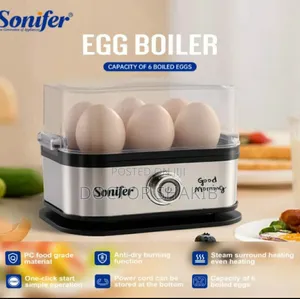 Sonifer Sf-1510 Mini Electric Egg Cooker, a Fast 6-Egg Steamer Boiler
