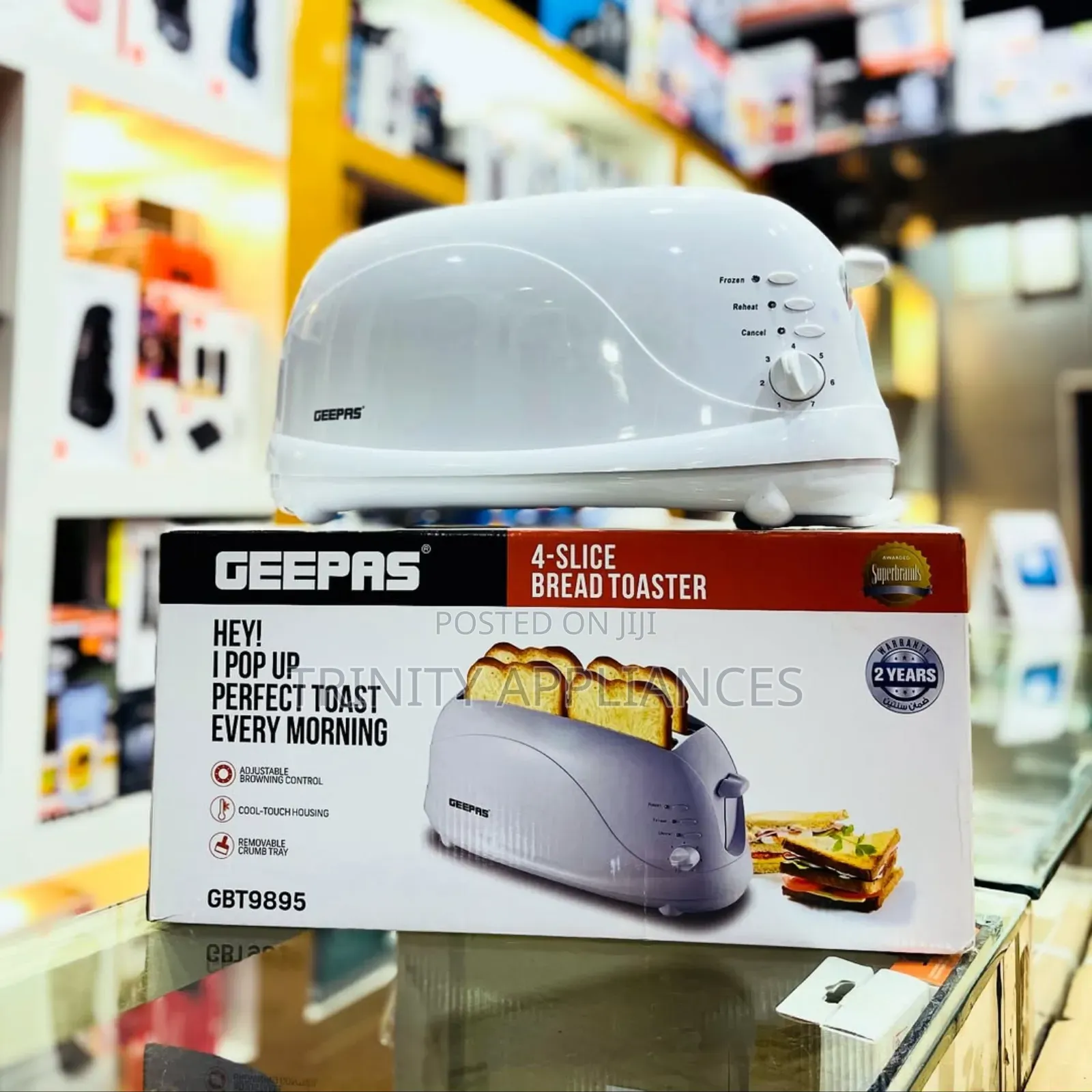 Geepas 4 Slice Bread Toaster Gbt9895
