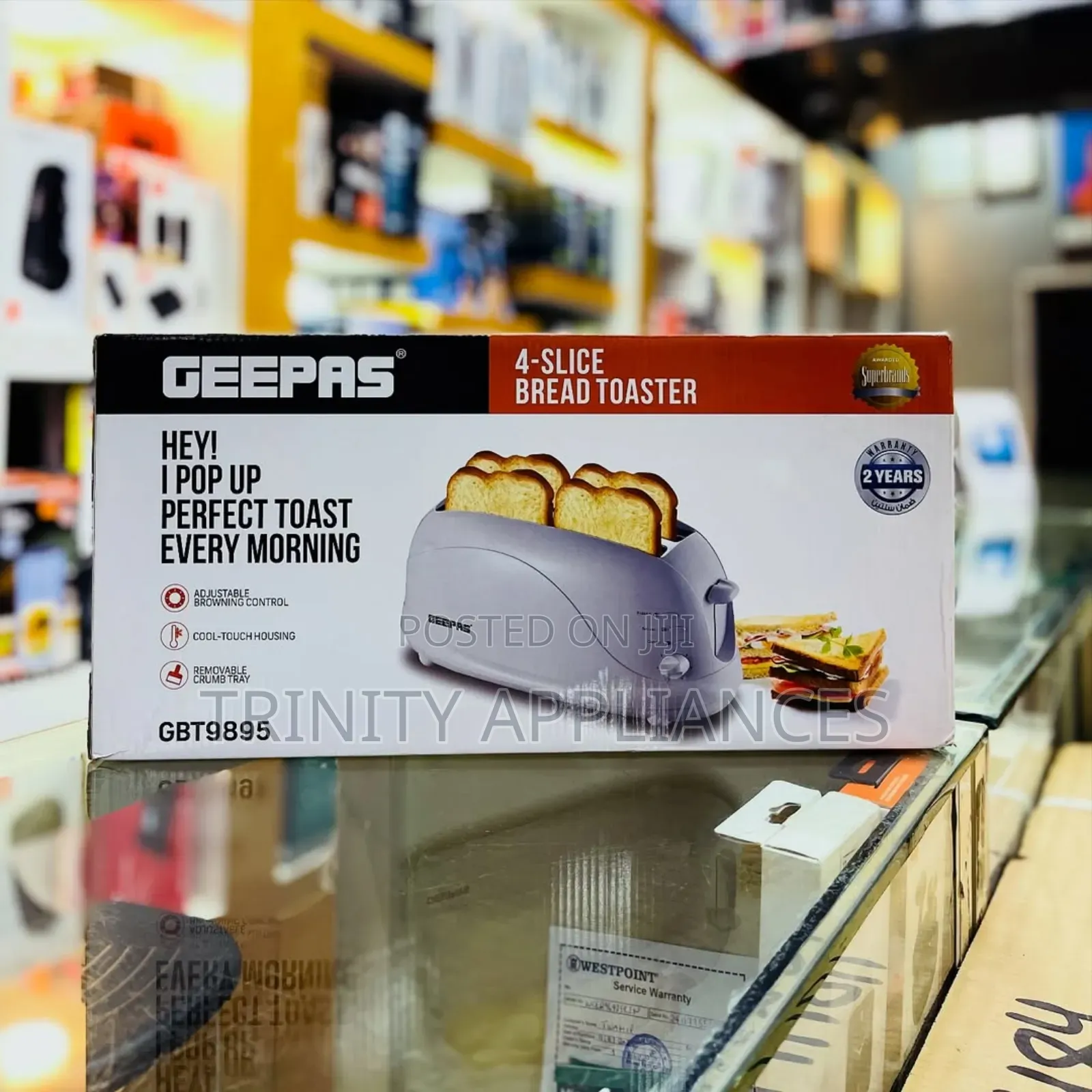 Geepas 4 Slice Bread Toaster Gbt9895