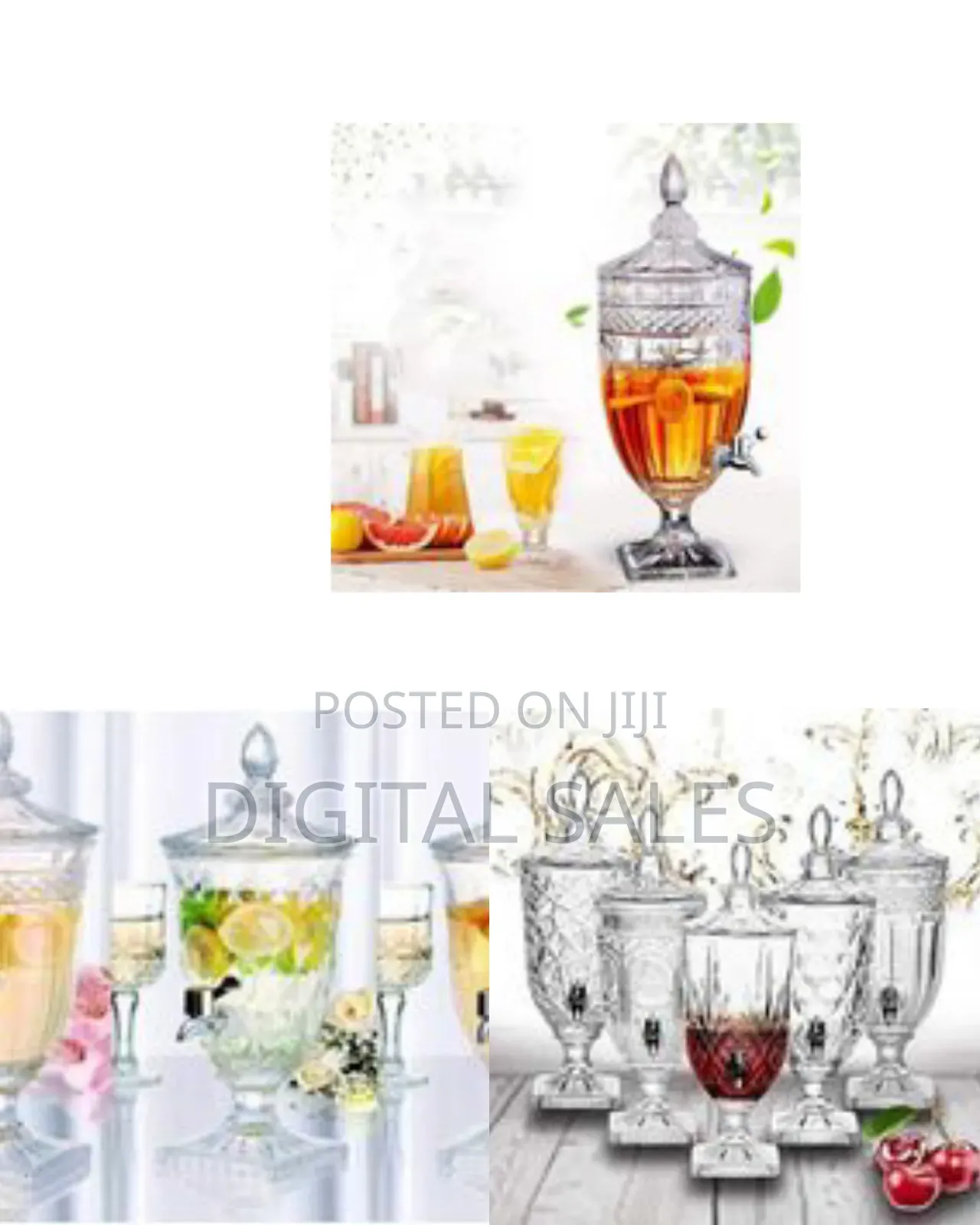 4.5litres Drink Dispensers for Parties Crystal Glass Iced Mason Jar