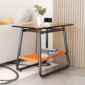 Rectangular Glass Iron Table( 2-Tier )