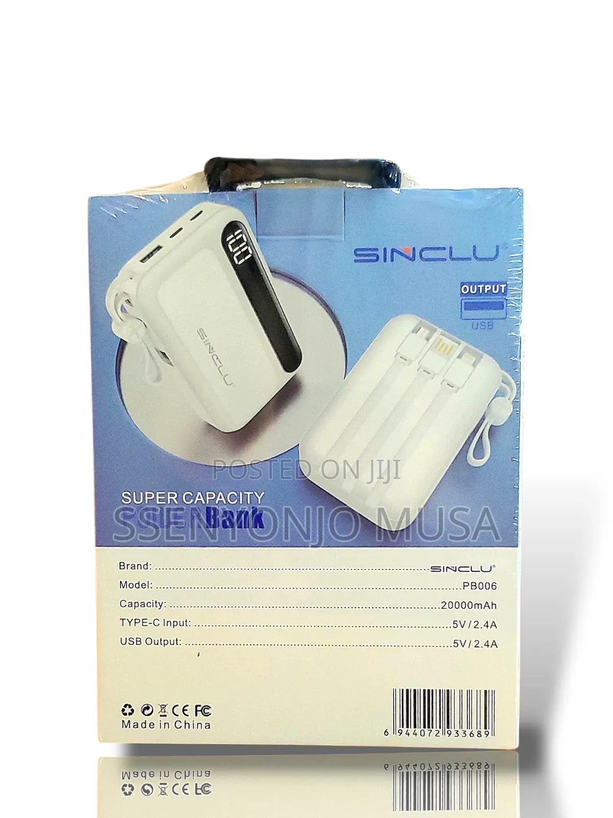 Sinclu Pb-006 20000mah Portable Power Bank / 4-port Output