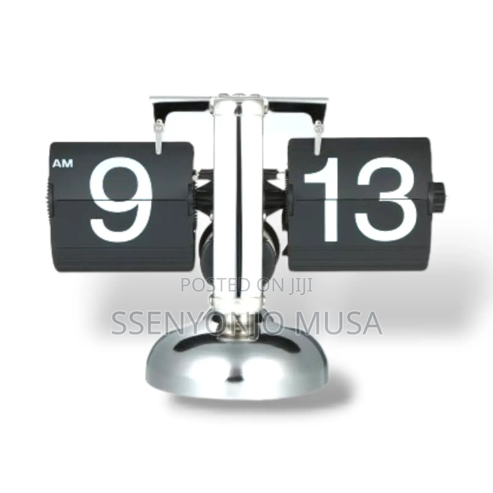 Flip Down Desk Clock – Retro Digital Mechanical Clock, Stainless Steel