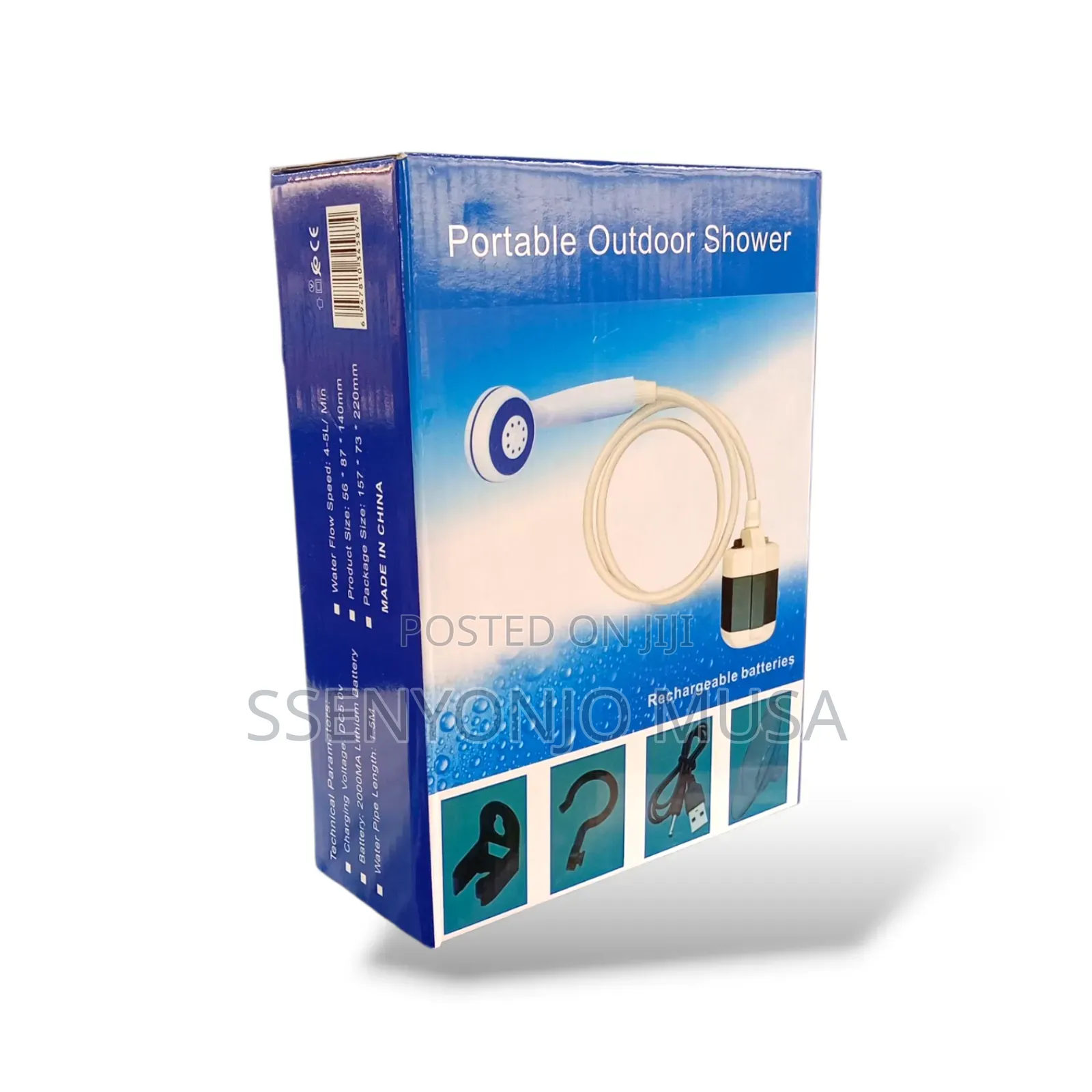 Portable Camping Shower–Battery Powered Outdoor Shower Pump for Travel