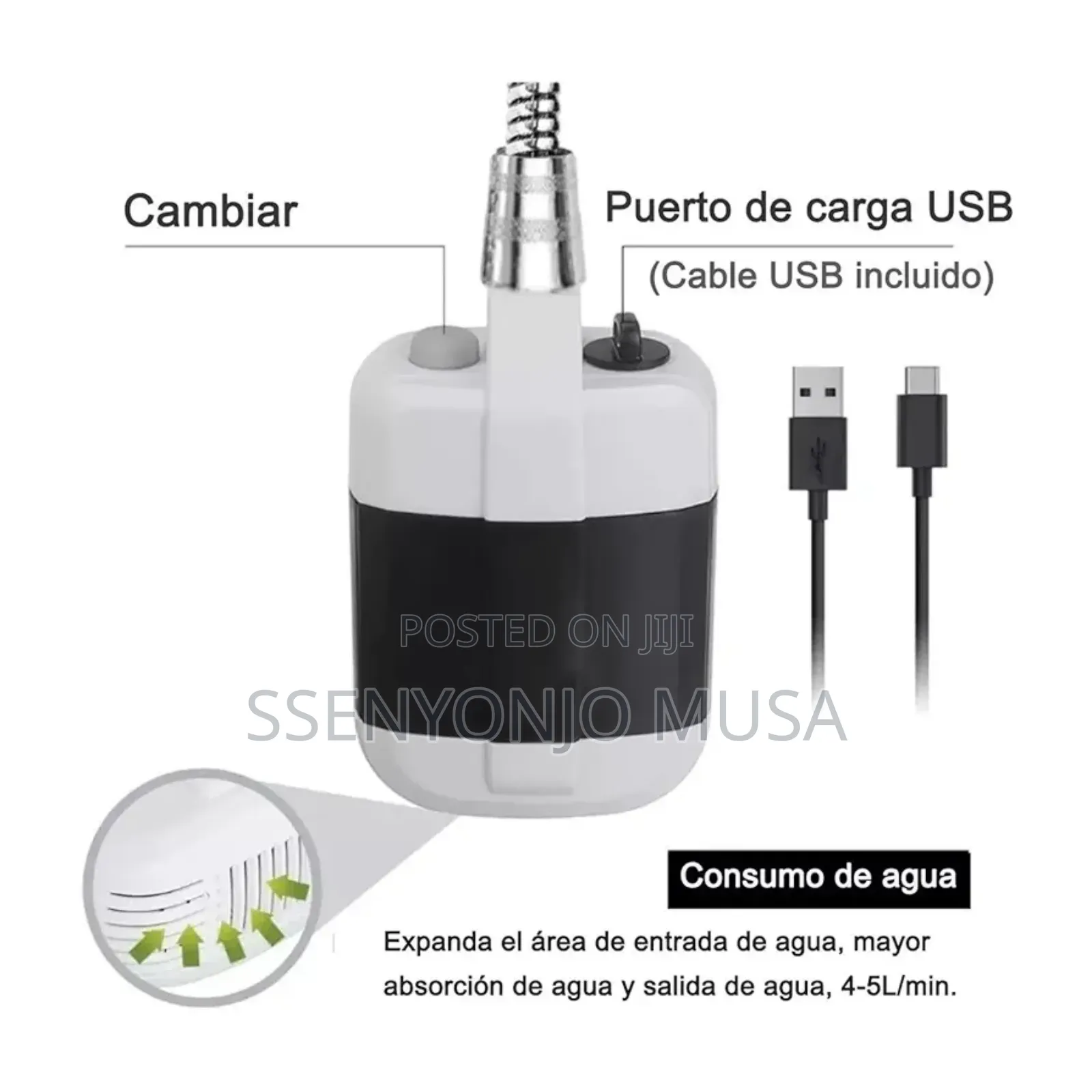 Portable Camping Shower–Battery Powered Outdoor Shower Pump for Travel