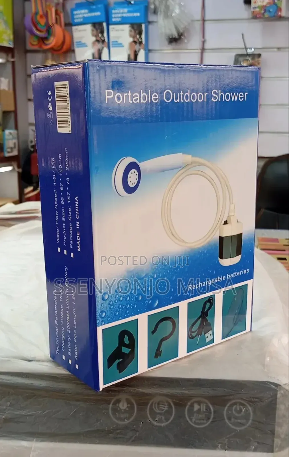 Portable Camping Shower–Battery Powered Outdoor Shower Pump for Travel