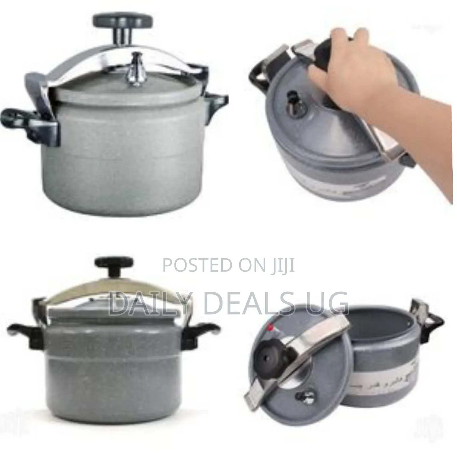 HTH 8l Granite Pressure Cooker Saucepan -Grey