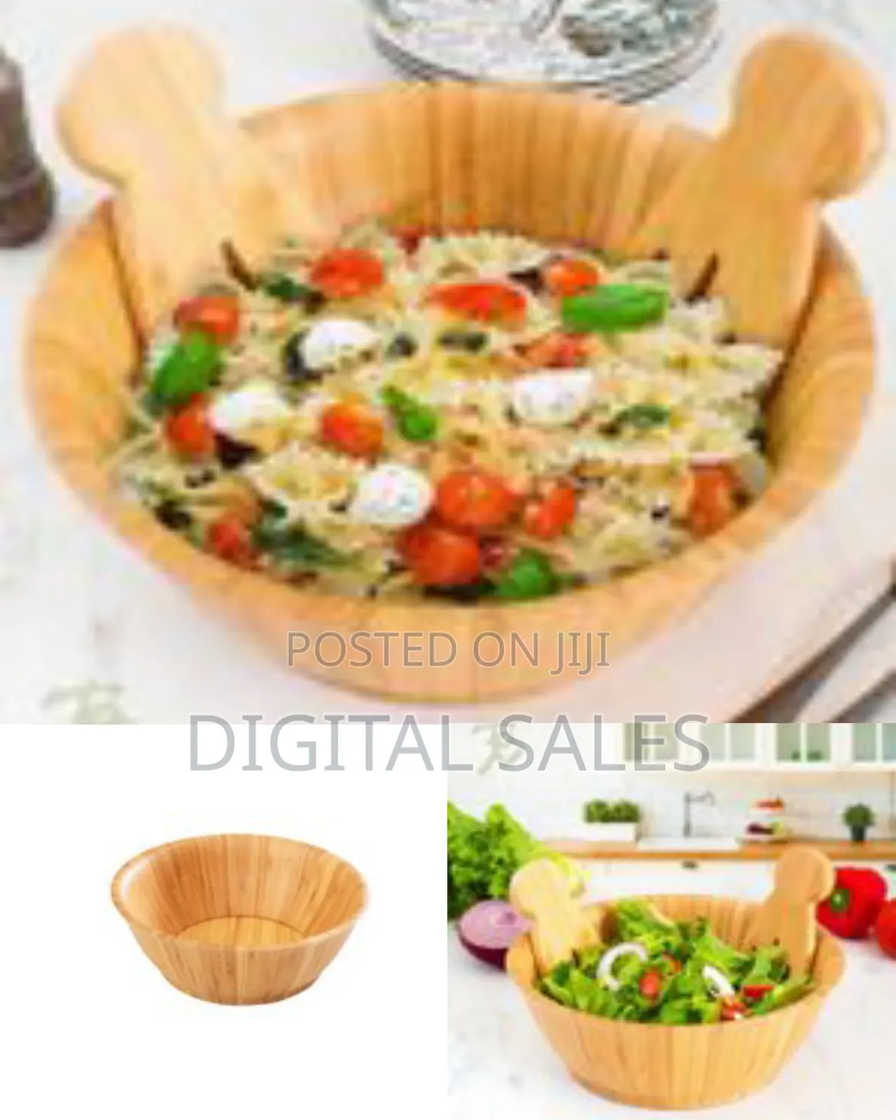 Bamboo 26cm Bamboo Fruit Salad Serving Bowl Dish-Brown