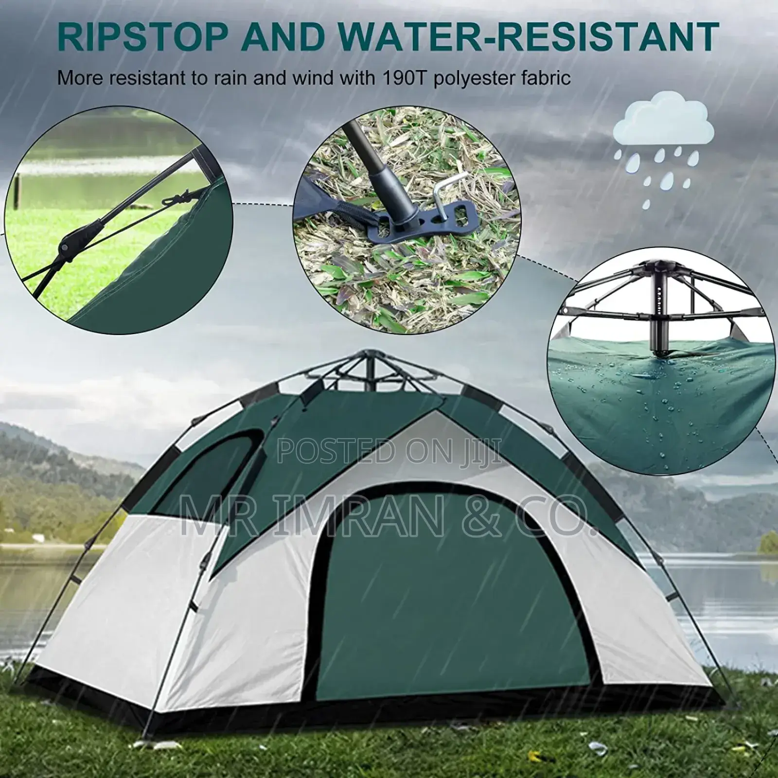 3-4person Waterproof Automatic Camping Tent