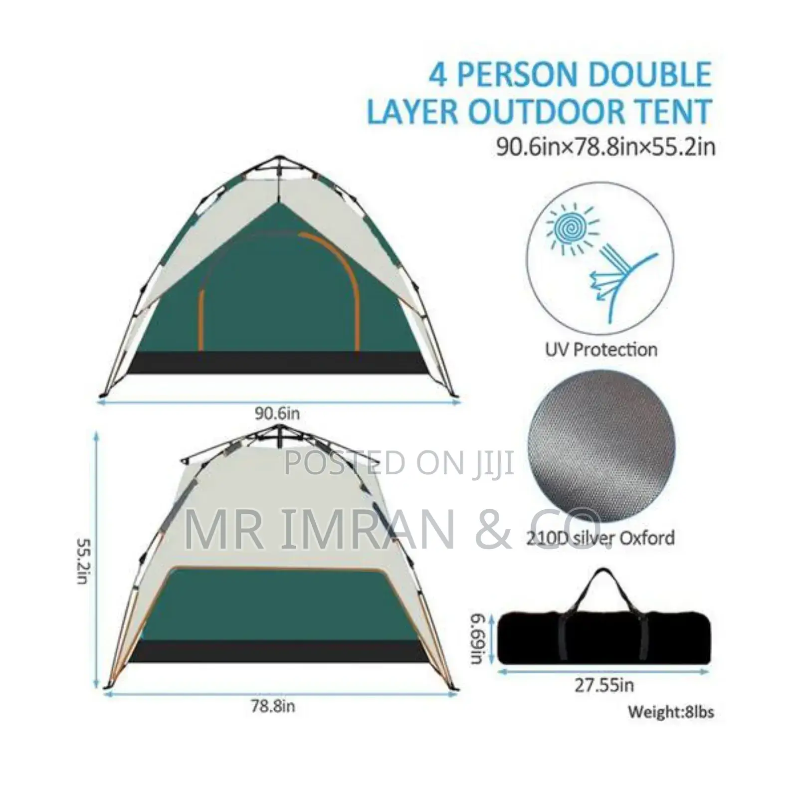 3-4person Waterproof Automatic Camping Tent