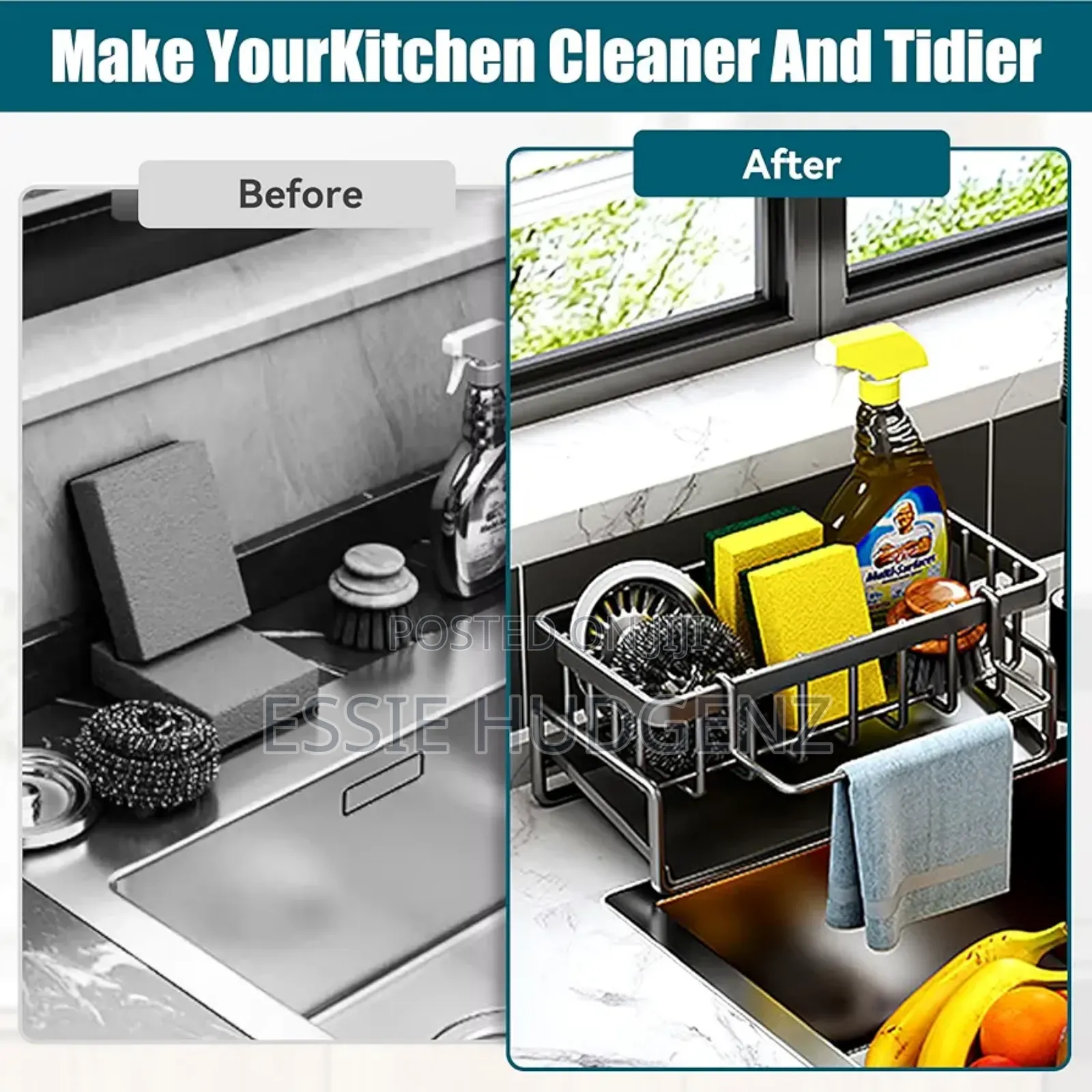 Kitchen Sink Organizer, Kitchen Drain Rack Sponge Holder